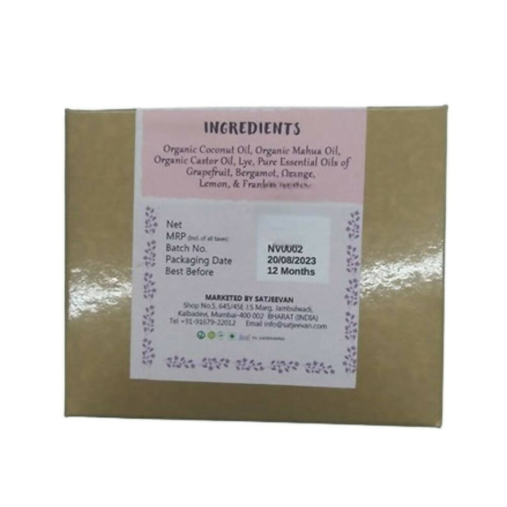 Satjeevan Organic Citrus Boswellia Soap - Swadesiicart