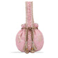 Masq Pink and Gold-Toned Embroidered Potli Clutch