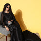 Tikhi Imli Black Floral Sequinned Satin Saree | Swadesiicart
