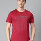 Alcis Men Typography Printed Anti Static Slim Fit Sports T-shirt