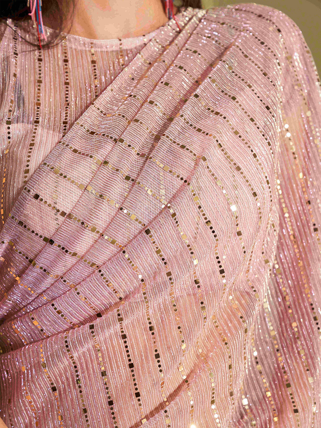 Tikhi Imli Embellished Sequinned Ready to Wear Saree | Swadesiicart