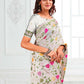 Shree Shyam Fashion Linen Cotton White Saree