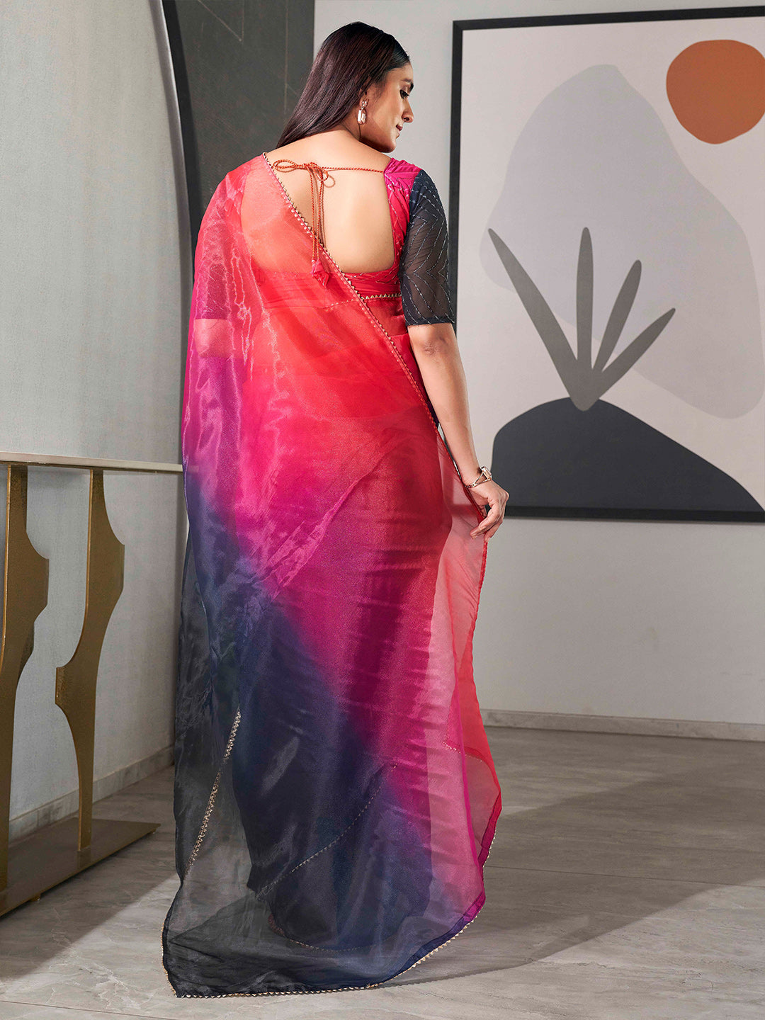 Tikhi Imli Organza Saree | Swadesiicart
