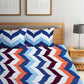 Arrabi Multicoloured Ethnic Motifs 300 TC Super King Bedsheet with 2 Pillow Covers