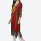 Biba Women Rust Floral Printed Kurta - Swadesiicart