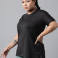 MKH Typography Printed Plus Size Drop Shoulder Sleeves Relaxed Fit Dri-FIT Sports T-shirt - Swadesiicart