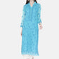 ADA Women Blue Embroidered Lucknow Chikankari Straight Kurta With Slip | Swadesiicart