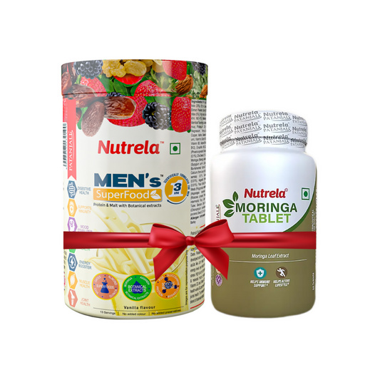 Patanjali Nutrela Men's Superfood + Moringa Tablets Combo - Swadesiicart