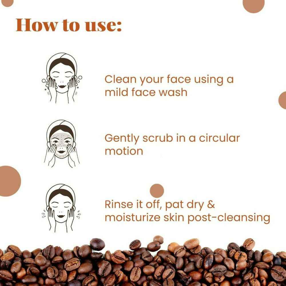 NutriGlow NATURAL'S Raw Irish Coffee Face & Body Scrub - Swadesiicart
