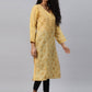 ADA Women Beige & Black Ethnic Motifs Embroidered Chikankari Handloom Kurta with Trousers | Swadesiicart
