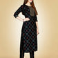 Jyoti Fashion Women's Black Viscose Rayon Embroidered Kurta Pant Set | Swadesiicart
