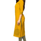 NOZ2TOZ Women's Yellow Color Slub Cotton Straight Kurta Only - Swadesiicart