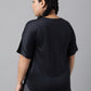 MKH Plus Size Typography Printed Drop Shoulder Sleeves Dri-FIT Relaxed Fit Sports T-shirt - Swadesiicart