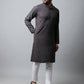 Even Apparels Black Color Pure Cotton Men's Kurta With Band Collar (CHK1166) | Swadesiicart