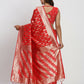 Astita Banarasi Silk Red Saree | Swadesiicart
