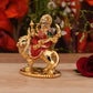 Collectible India Gold-Polished Goddess Maa Durga Sherawali Mata Idol - Swadesiicart
