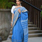 Beatitude Blue Cotton Handloom Saree