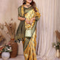Aastha Fashion Yellow Tissue Silk Paithani Woven Saree