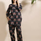 Breathables Abstract Black Cotton Co-Ord Set