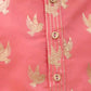 Lil Drama Mishti Peach Kurta Pyjama Set For Boys | Swadesiicart