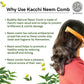 Buddha Natural Beard Kacchi Neem Wooden Comb - Swadesiicart