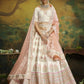 House of Panchhi Off White Pure Silk Moti & Zarkan heavy embroidery Lehenga choli & Dupatta | Swadesiicart