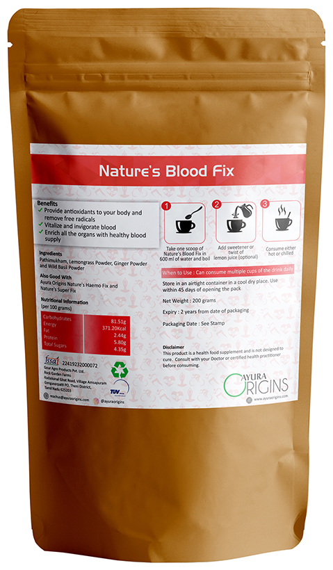Ayura Origins Nature's Blood Fix Powder - Swadesiicart