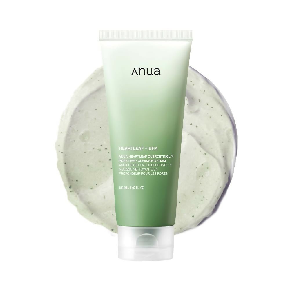 Anua Heartlef Quercetinol Pore Deep Cleansing Foam - Korean Skincare | Swadesiicart