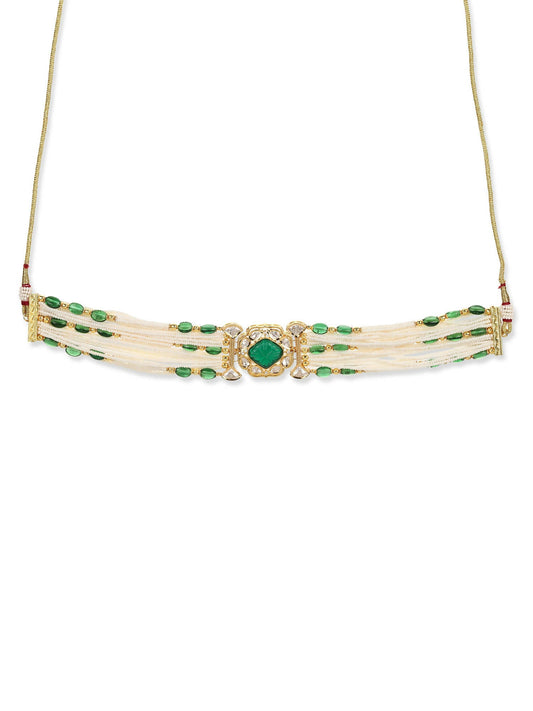 Women's Gold-Polished Necklace - Ruby Raang | Swadesiicart