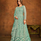 Anaita Sky Blue Embroidered Net Anarkali Suit