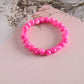 NVR Men & Women Pink Marble Crystal Beaded Elasticated Bracelet - Swadesiicart