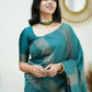 Partywear Designer Morpich Banarasi Silk Fancy Saree - Starwalk | Swadesiicart