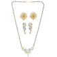AanyaCentric Gold-Polished Mangalsutra with Pendant, 2 Pair Earrings