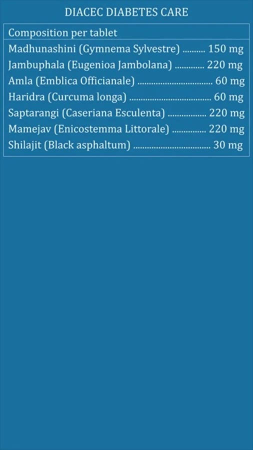 Purayati Diacec Diabetes Care Tablets | Swadesiicart
