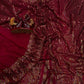 Arfa Fashion House Maroon Georgette Sequince Saree