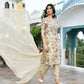 Vaasva Women's Cream Tissue Embroidered Suit Set With Solid Pant And Embroidered Dupatta | Swadesiicart