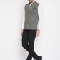 Even Apparels Grey Wool Men Woven Nehru Jacket | Swadesiicart