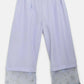 Ahalyaa Blue Crepe Silver Glitter Print Kids Kurta Palazzo Set With Dupatta For Girls | Swadesiicart