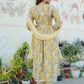 Vaasva Women Yellow Muslin Embroidered Kurta, Pant & Dupatta Set | Swadesiicart