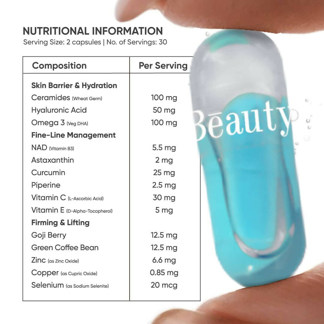 Beautywise Dual Action Skin Resilience Veg Capsules | Swadesiicart
