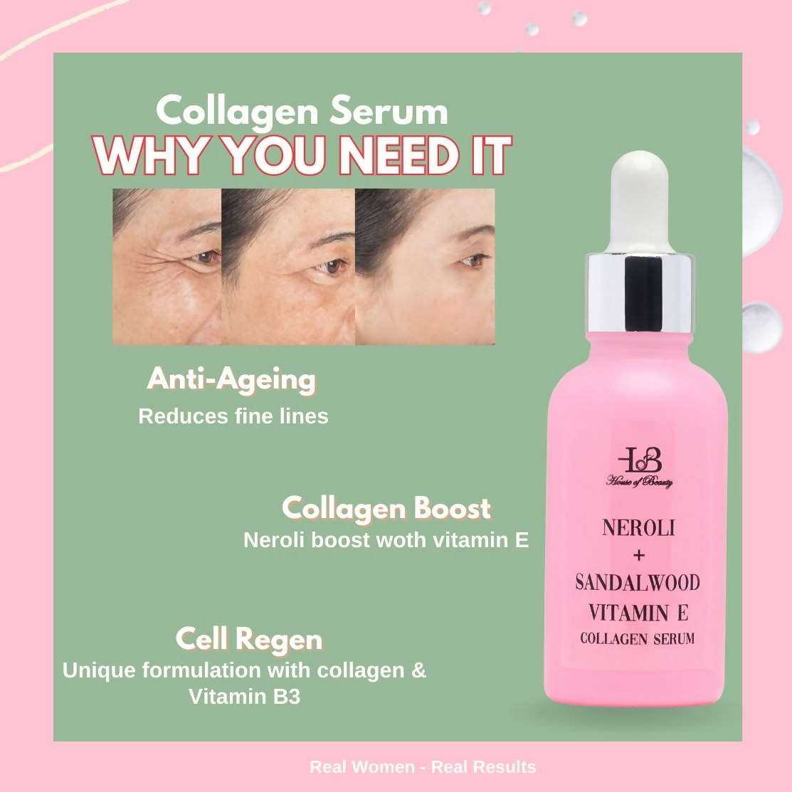 House of Beauty Collagen Serum With Vitamin E - Swadesiicart