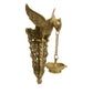 eCraftIndia Gold-Toned Handcrafted Bird Wall Hanging with Diya for 5 wicks | Swadesiicart