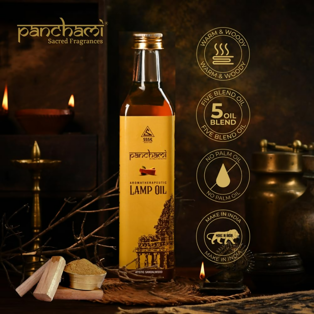 Panchami Sacred Fragrances - Sandalwood Lamp Oil | Swadesiicart