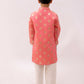 Lil Drama Mishti Peach Kurta Pyjama Set For Boys | Swadesiicart