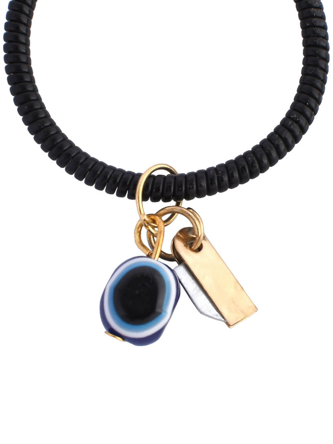 VOJ Women Black Color stainless steel Bracelet - Swadesiicart