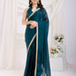 Teal Blue Rangoli Silk Solid, Lace Border Ready To Wear Saree - Kashvi | Swadesiicart