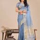 Shree Shyam Fashion Seoul Sky Blue Organza Saree