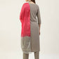 FIORRA Women's Grey Poly Crepe Straight Kurta Pant With Dupatta - Swadesiicart