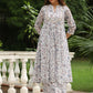 Janasya White Georgette Floral Kurta,Bottom & Dupatta | Swadesiicart