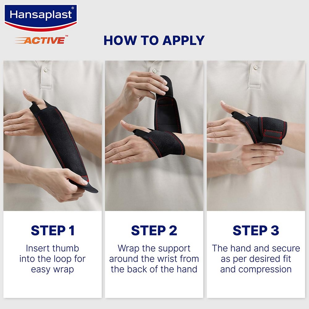 Hansaplast Active Wrist Support for Men & Women | Swadesiicart